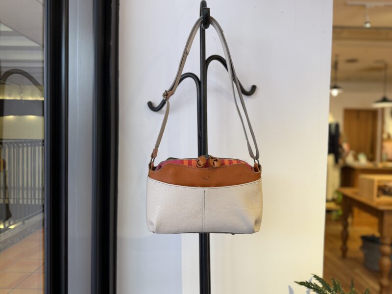 イタリアレザー × フランスコットン ミニショルダー