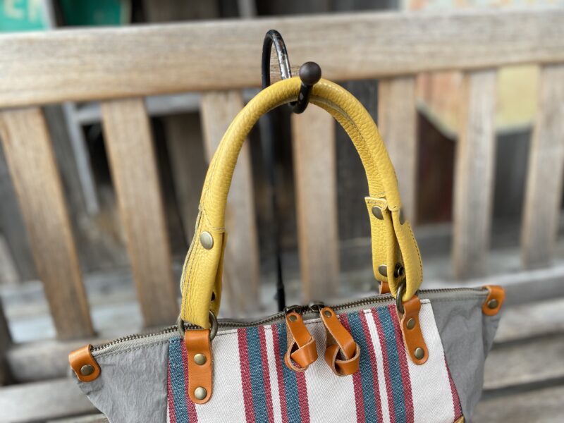 イタリアコーティングレザー x フランスコットン 3WAY