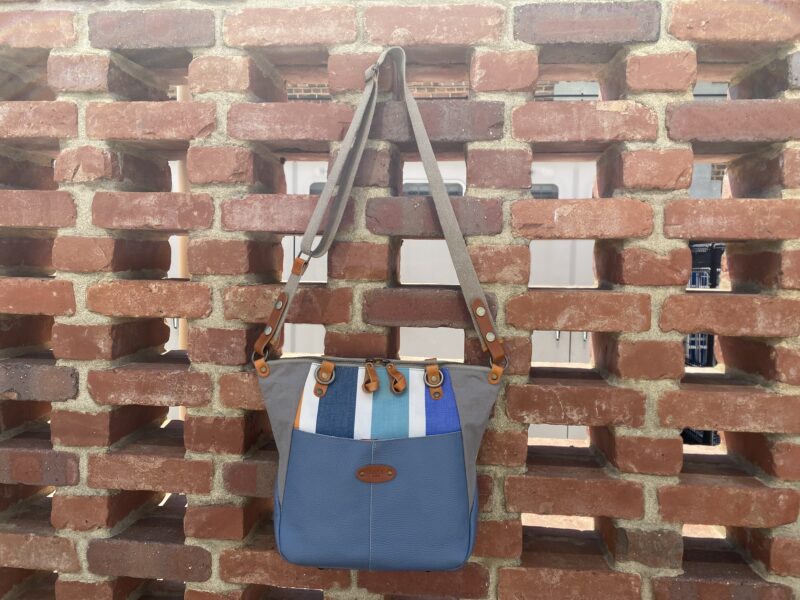 イタリアコーティングレザー x フランスコットン 3WAY