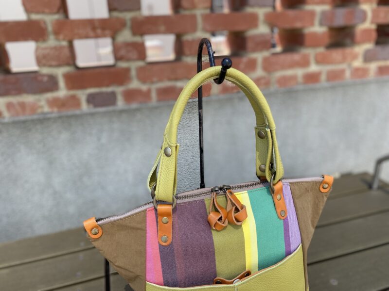 イタリアコーティングレザー x フランスコットン 3WAY