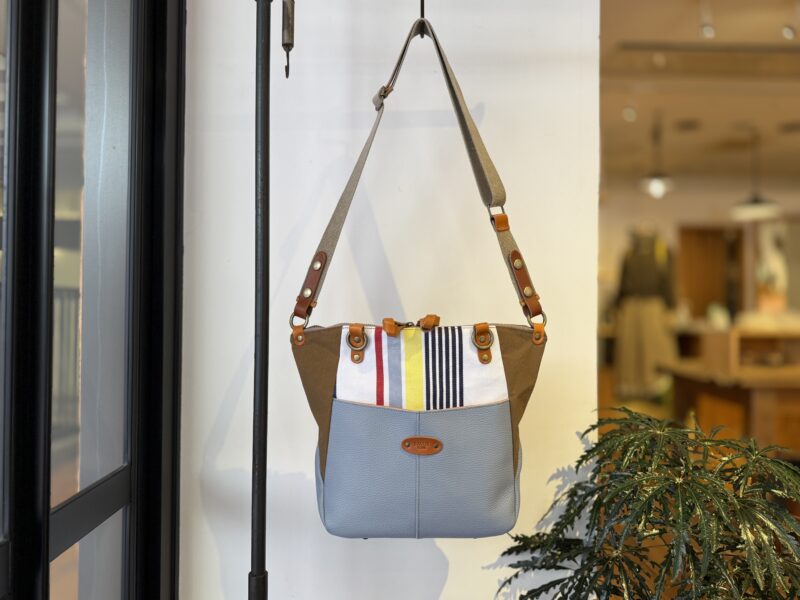 イタリアコーティングレザー x フランスコットン 3WAY