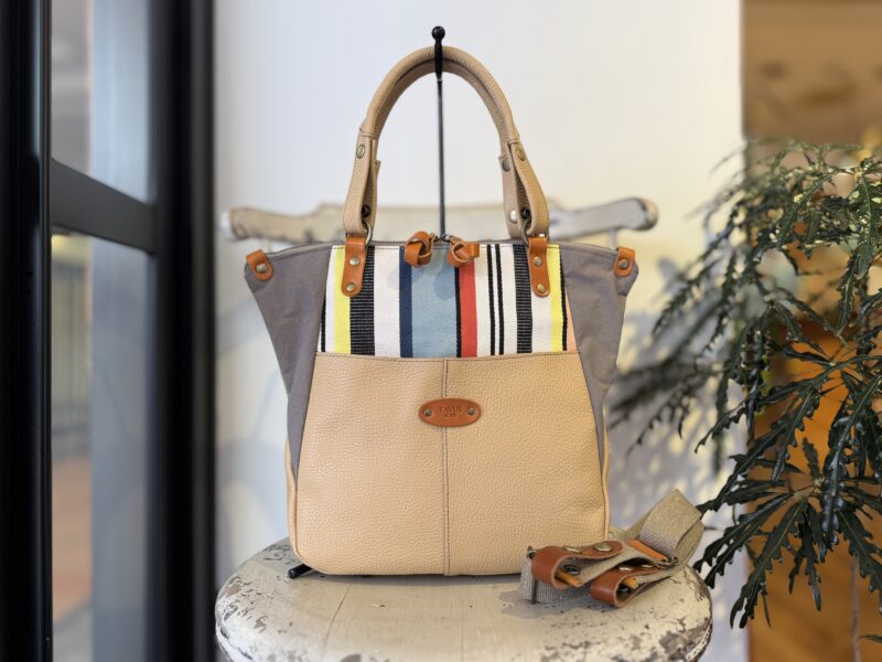 イタリアコーティングレザー x フランスコットン 3WAY