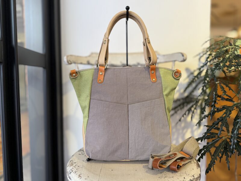 イタリアコーティングレザー x フランスコットン 3WAY