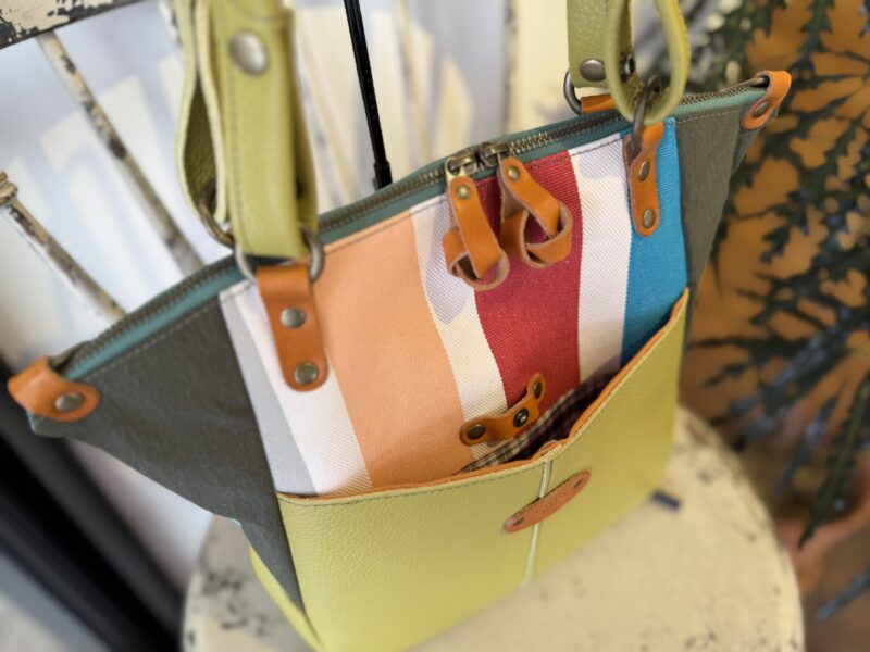 イタリアコーティングレザー x フランスコットン 3WAY