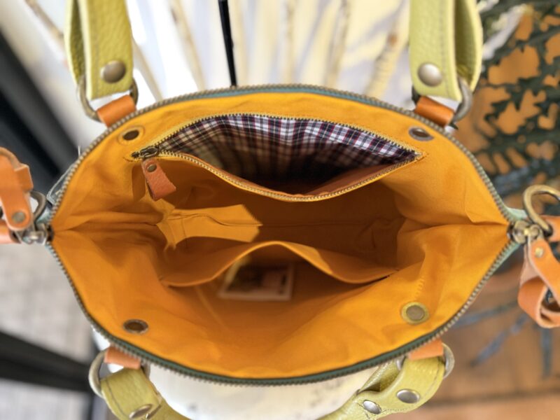 イタリアコーティングレザー x フランスコットン 3WAY