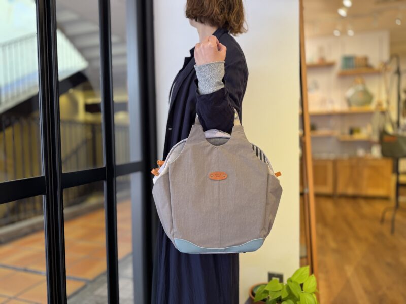 撥水ナイロン x イタリアコーティングレザー リュック＆トート