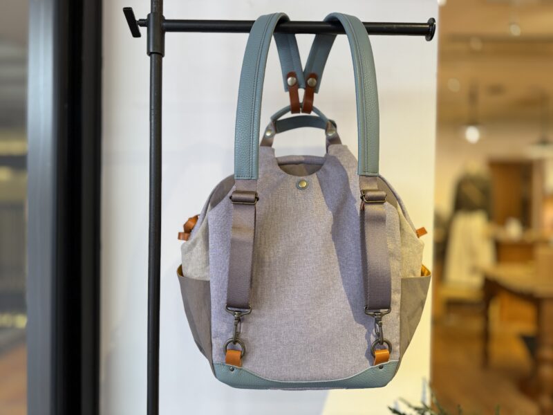 撥水ナイロン x イタリアコーティングレザー リュック＆トート