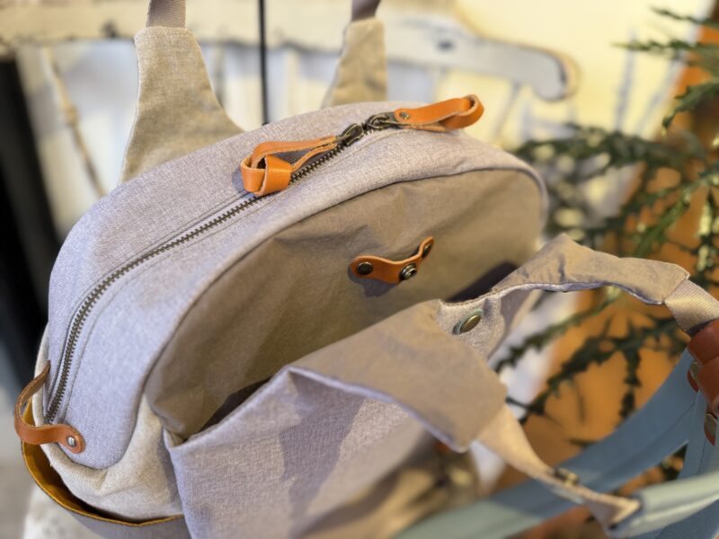 撥水ナイロン x イタリアコーティングレザー リュック＆トート