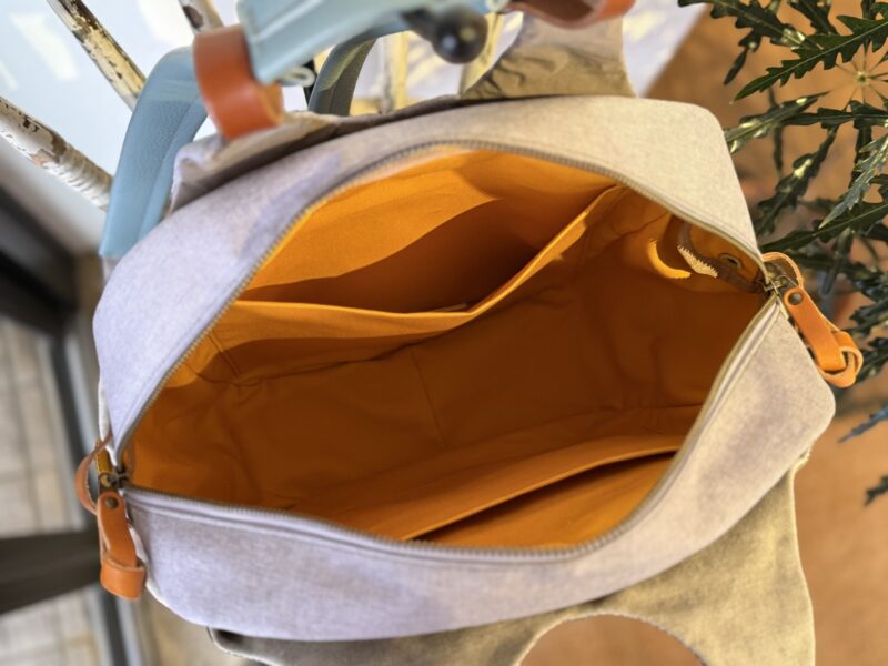 撥水ナイロン x イタリアコーティングレザー リュック＆トート