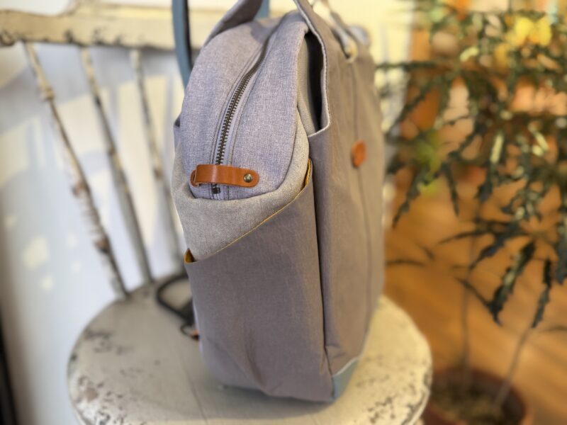 撥水ナイロン x イタリアコーティングレザー リュック＆トート