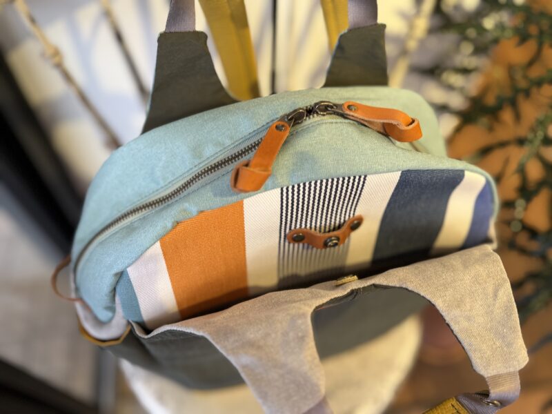 撥水ナイロン x イタリアコーティングレザー リュック＆トート