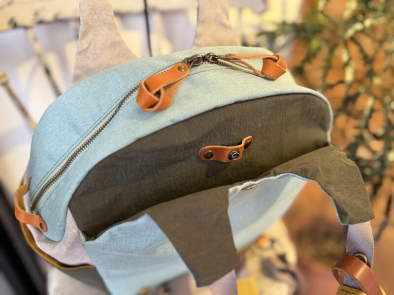 撥水ナイロン x イタリアコーティングレザー リュック＆トート