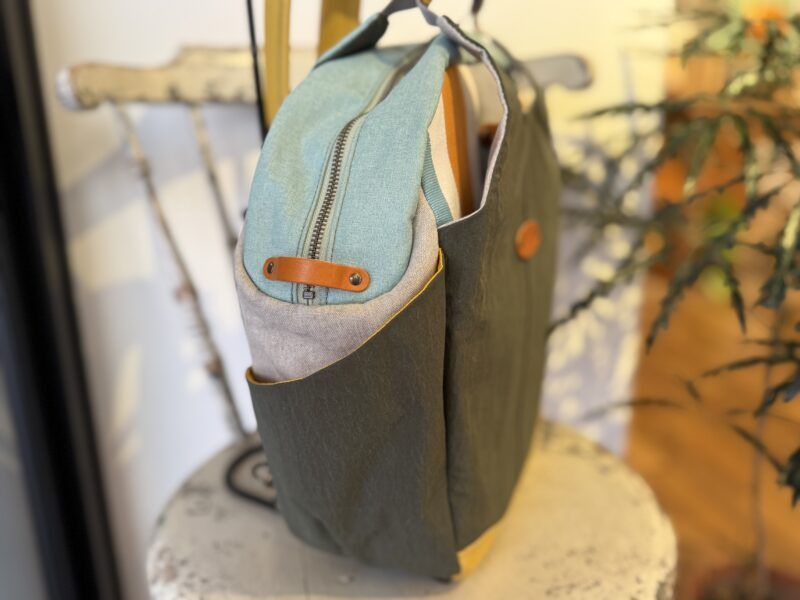 撥水ナイロン x イタリアコーティングレザー リュック＆トート