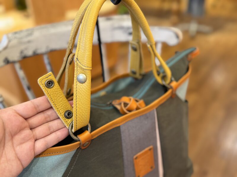 撥水ナイロン x フランスコットン ３WAY