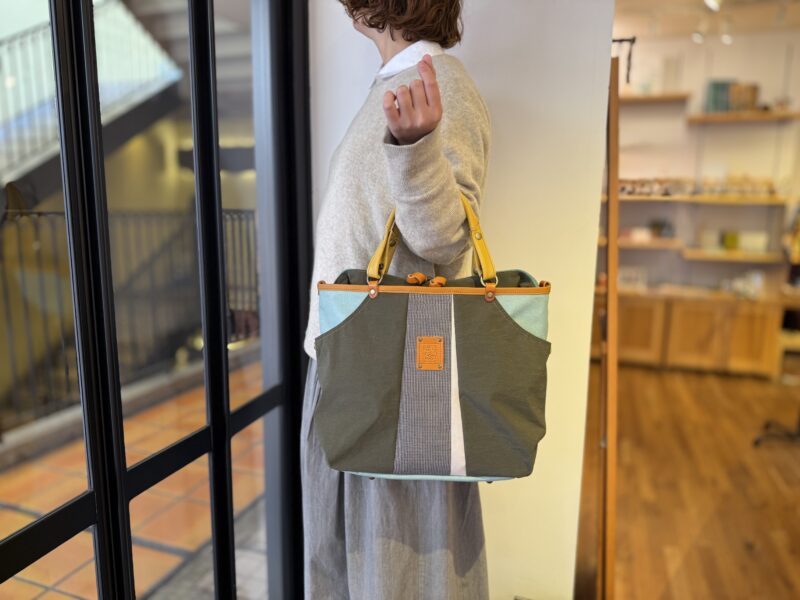 撥水ナイロン x フランスコットン ３WAY