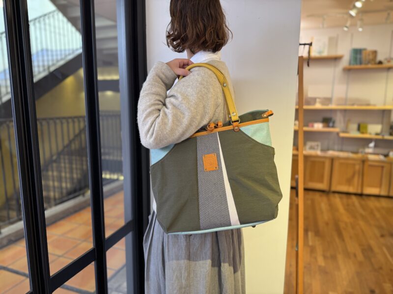 撥水ナイロン x フランスコットン ３WAY