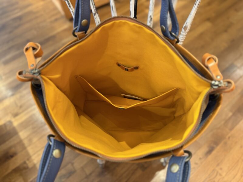 撥水ナイロン x フランスコットン ３WAY