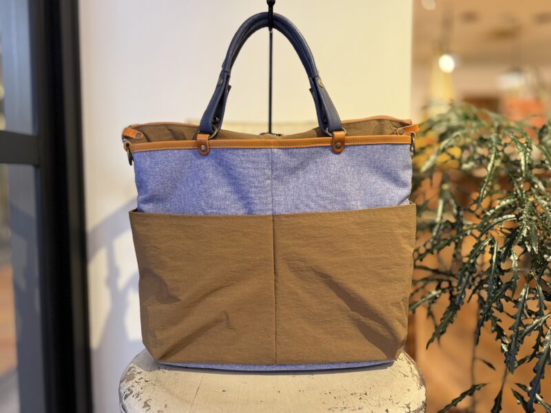 撥水ナイロン x フランスコットン ３WAY