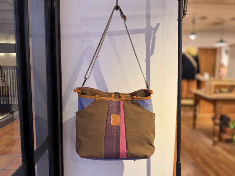 撥水ナイロン x フランスコットン ３WAY