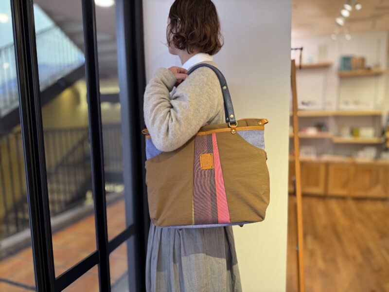 撥水ナイロン x フランスコットン ３WAY