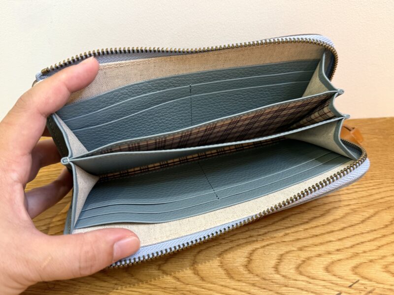 イタリアコーティングレザー Lファスナー長財布