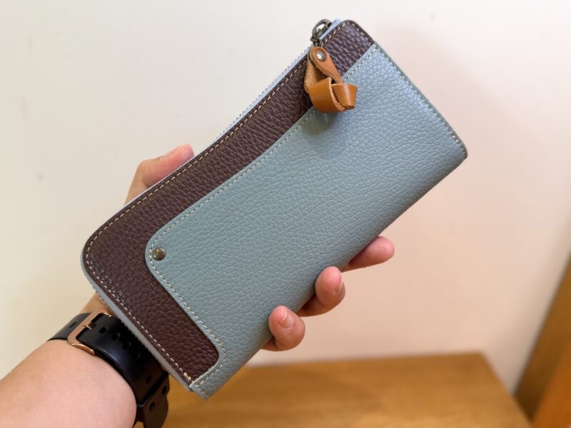 イタリアコーティングレザー Lファスナー長財布