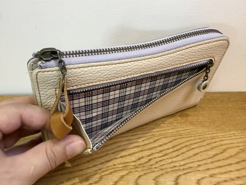 イタリアコーティングレザー Lファスナー長財布
