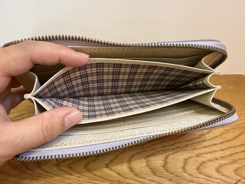 イタリアコーティングレザー Lファスナー長財布