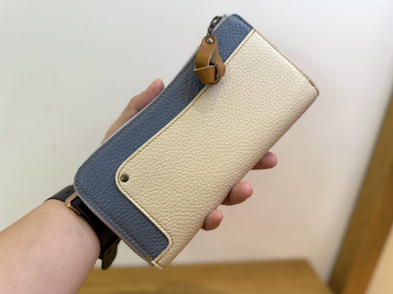 イタリアコーティングレザー Lファスナー長財布