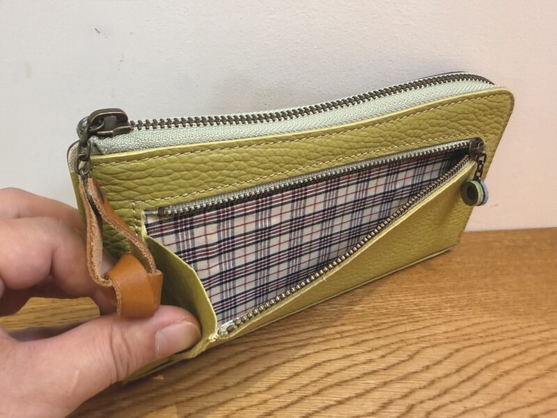 イタリアコーティングレザー Lファスナー長財布
