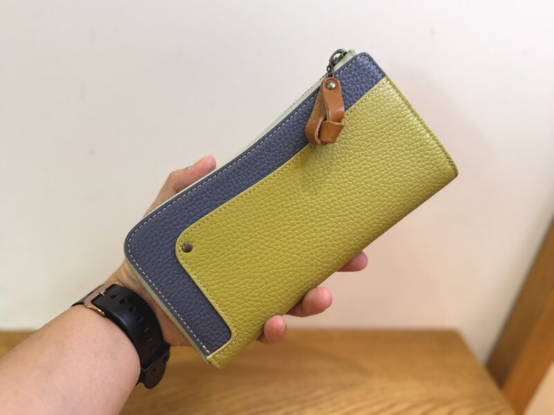 イタリアコーティングレザー Lファスナー長財布