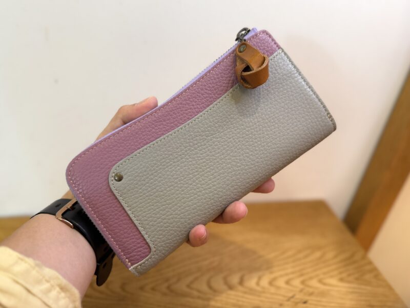 イタリアコーティングレザー Lファスナー長財布